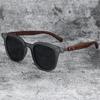 Retro Eyewear Polarized Lenses Vintage Sunglasses UV Glasses Unisex Design Wood Grain Sunglasses For Beachwear Travel