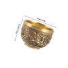 2pcs Dragon Chinese Style Copper Vintage Tea Cup Retro Embossed Design Sturdy For Home Decor Teaware Kitchen