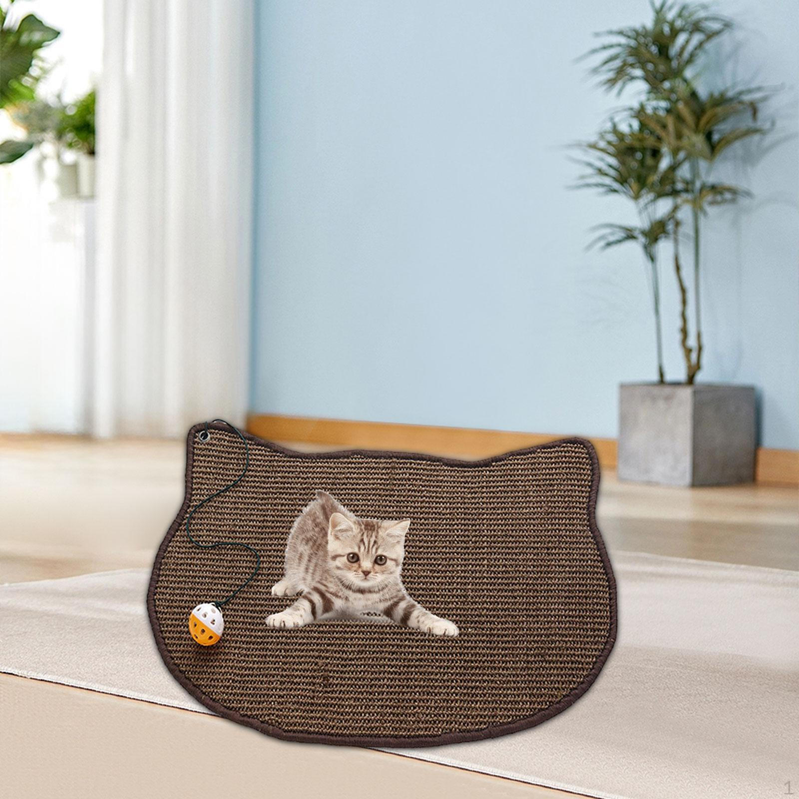 

Килимок-дряпка для котів, дошка-дряпка, захист дивана, підлоги, стіни, килимів з інтерактивною іграшкою кавовий