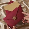 48 Pieces Stationery Set with Envelopes (24 Kraft Paper Sheets + 12 Linen Texture Envelopes+12 Wax Seal Stickers), Stationery Letter Writing Paper