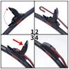 Car Wiper U-type Soft Rubber Strip Windscreen Wipers HD Brush Clean Reduce Noise Automotive Wiper 14"16"17" 18" 19"21" 22" 24"