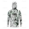 Herren Langarm Kapuzen-Fischerhemd UPF 50 UV-Schutz Schnelltrocknend Atmungsaktiv Outdoor Performance Top