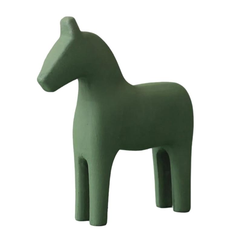 Stylish Swedish Dala Horse Figurine Art Piece Animal Statue for Bookshelves Desk Shelf Minimalist Room Aesthetic Decors