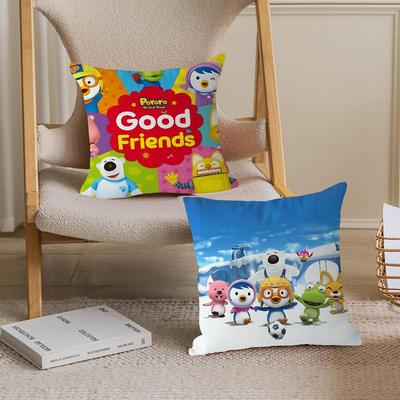 Cuscino P-Pororo Il Piccolo P-Pinguino Copricuscino Pollici Arredamento Rustico Copricuscini Decorativi per Divano