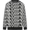 American Street Style Everyday Versatile Luxury Logo Color Block Jacquard Knit Pullover Sweatshirt Women Sweatshirt Black E37W2048999