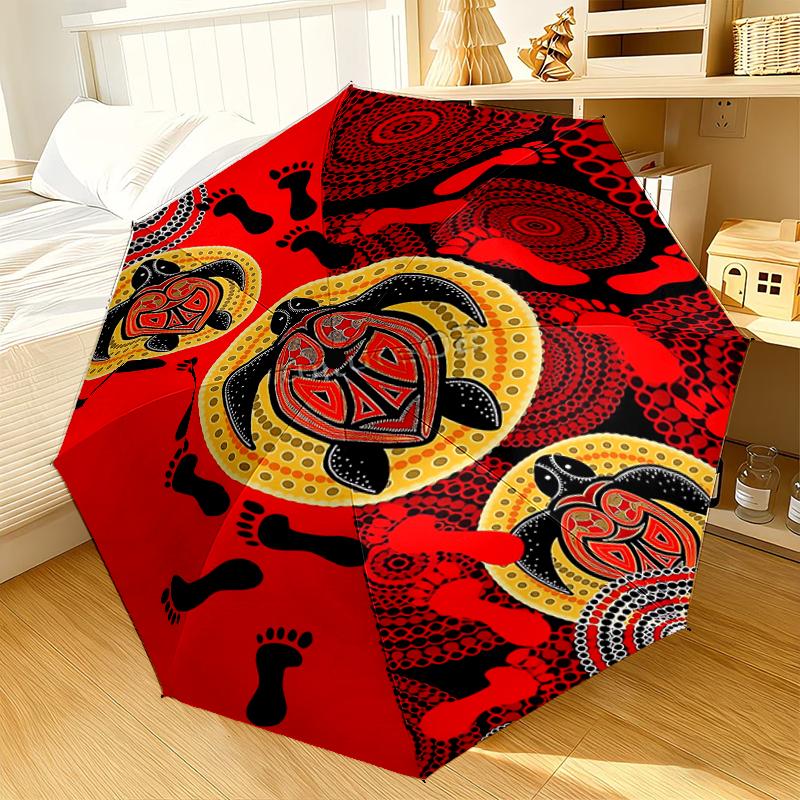 Australian Aboriginal Umbrella 8-Frame for Travel, camping, Casual Lightweight Portable Umbrella, Essential for every family Holidays Gift