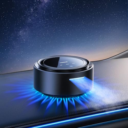 

Автомобильный освежитель воздуха TORRAS [Диффузия аромата на 360°, Подсветка, Экономия места] Автомобильный аромадиффузор, на основе мускуса, Запас эфирных масел на 4 месяца