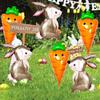 6-Piece Rabbit Carrot Aluminum Film Balloon Set Suitable for Easter Theme Party Decoration Birthday Party Decoration