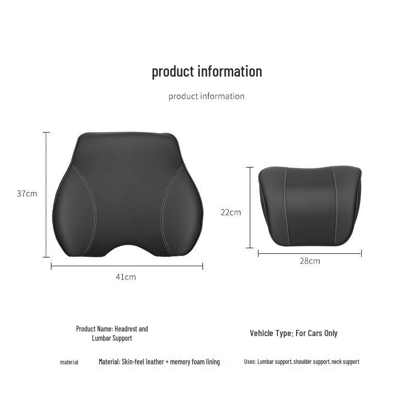 Cuscino per Poggiatesta e Supporto Lombare per Tesla Model Y/3/S/X per Modifica Interni Auto