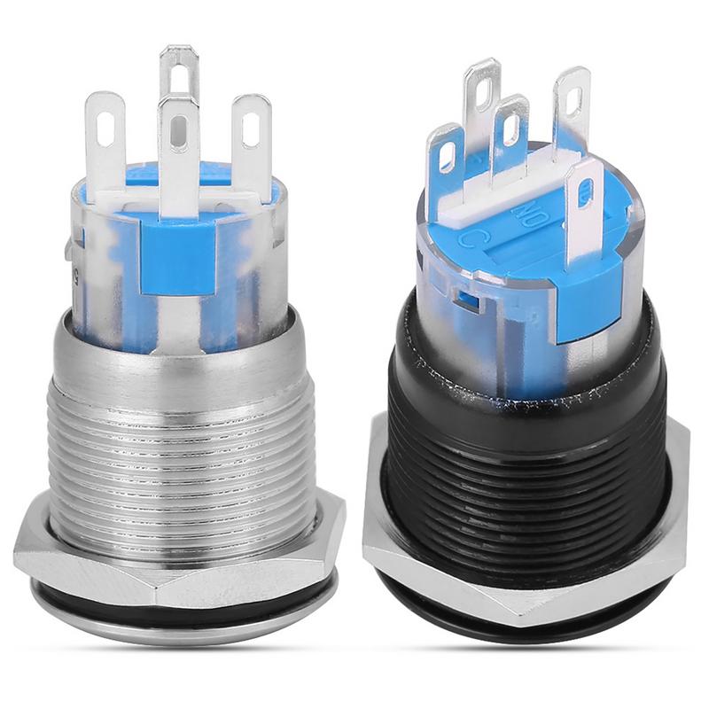 Engine Start Stop Button Metal Spin Button Start Engine Auto Accessories Automotive Start Stop Button With LED DIY Car