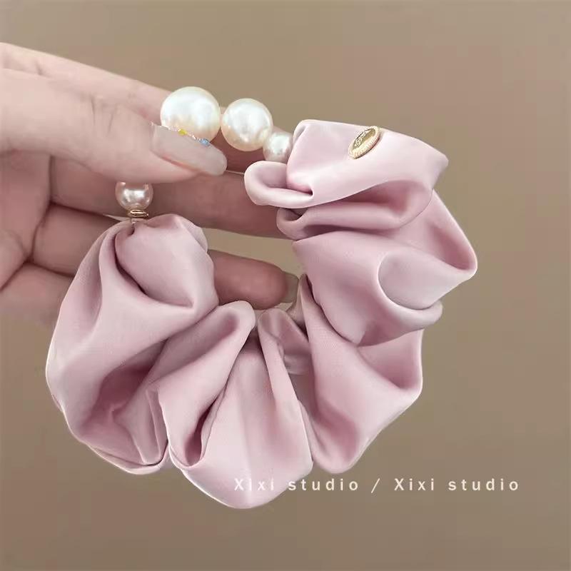 Korean gentle temperament simulation pearl hair band girl ponytail hair band hair rope rubber band women's hair accessories