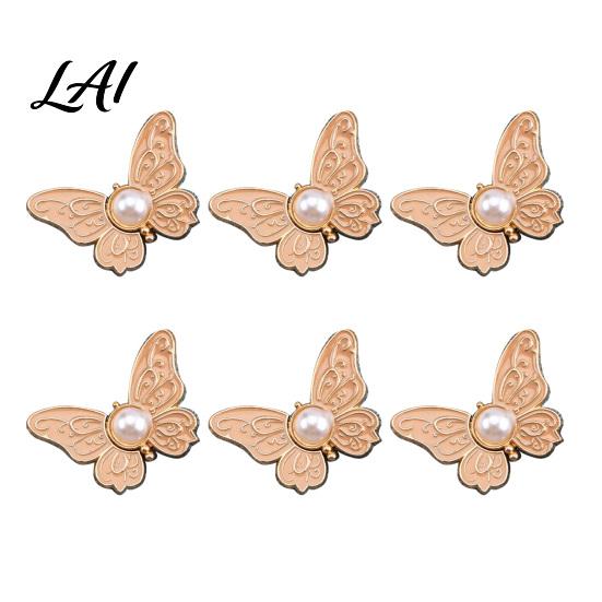 Butterfly Shape Button Pin Waist Tightener Pins No-Sew Pants Tighteners Removable Jeans Reducer Pins for Loose Skirts Dresses Stylish