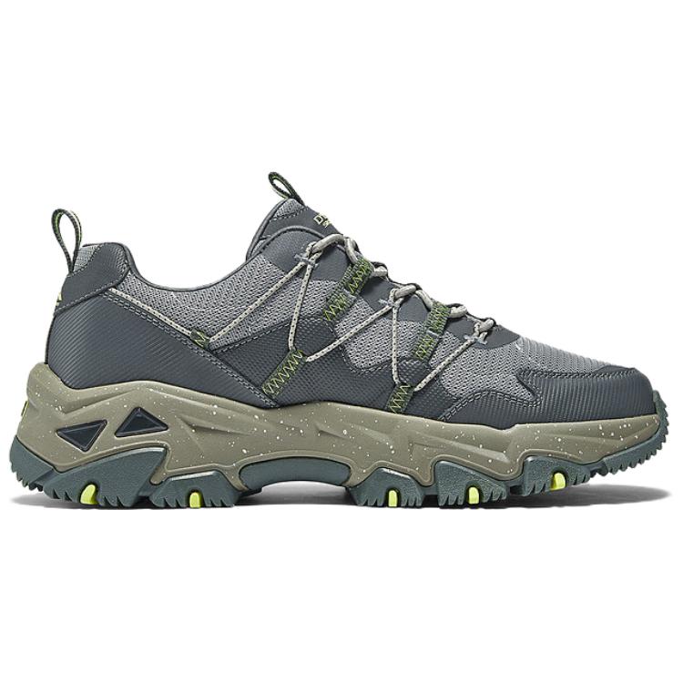 Skechers DLites Hiker Comfortable Versatile Durable Low Top Casual Shoes Men Sneakers Gray Brown 237421-GYMT