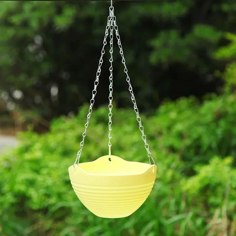 

Пластиковый Утолщенный Смоляной Цветочный Горшок Подвесной Цветочный Растение Горшок Цепь Корзина Кашпо Держатель Аксессуары Садовые Принадлежности Подвесной Тип жёлтый