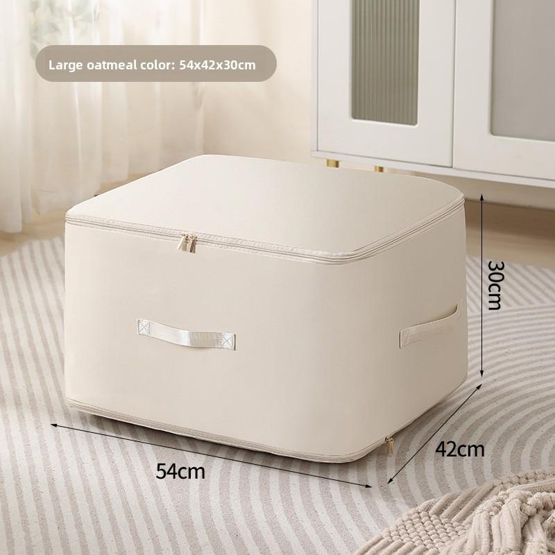 Down Comforter Storage Bag With Durable Satin Material For Bedroom Organization And Travel Use