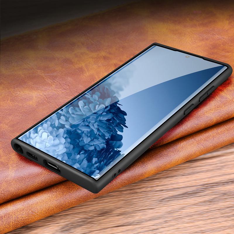 Suitable for Samsung S25ultra Mobile Phone Case Galaxy Full-inclusive S24plus Anti-fall S23 Lychee Pattern 22 Leather Case