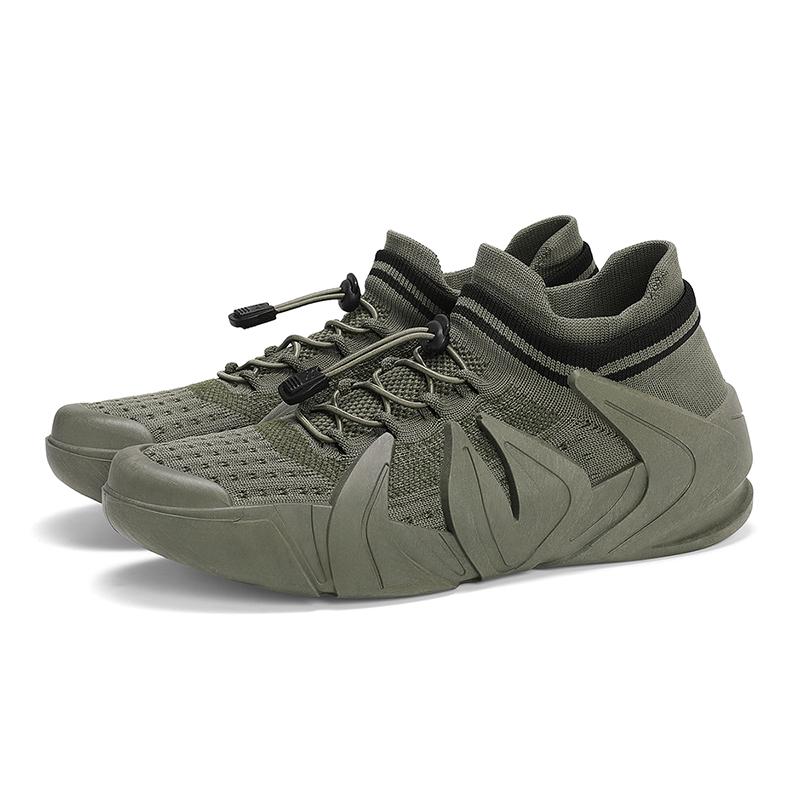 Men’s Sports Shoes Running Sneakers Students Jogging Shoes Green Lightweight Walking Socks Shoes Over Sized