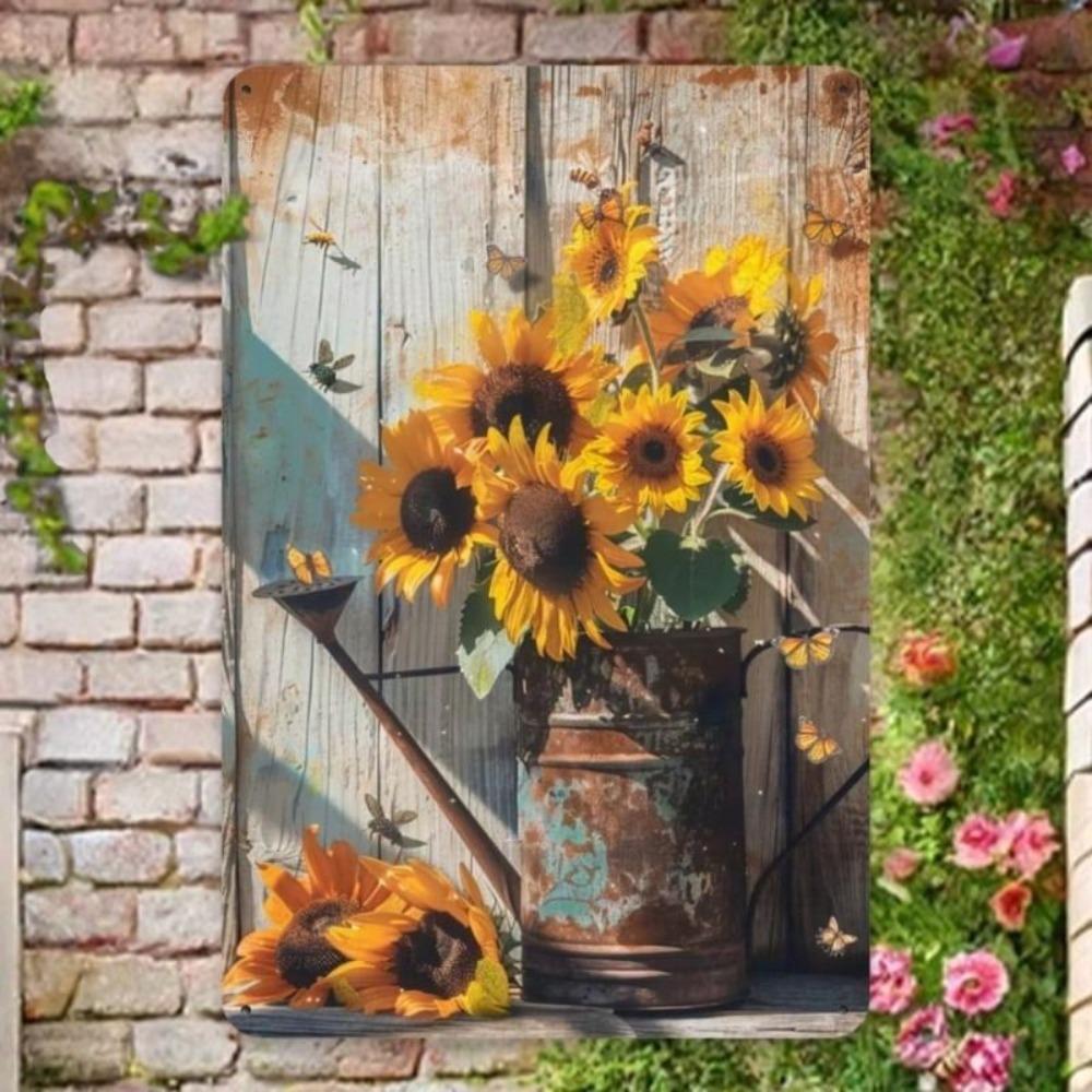 Vintage Metal Poster Wall Art Decor for Cafe Garden