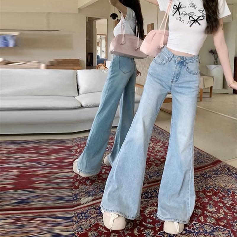 High-Waisted Slimming Retro Micro-Flare Jeans for Women - Summer 2025 Collection