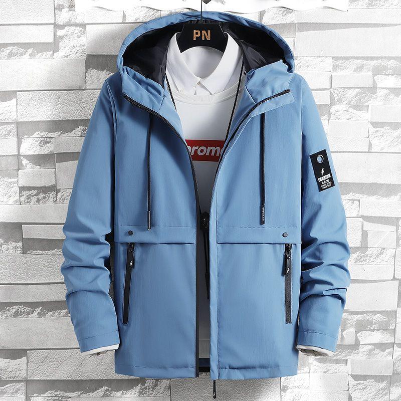 

Новые цвета, мужская спортивная куртка, однотонная повседневная куртка с капюшоном, модное свободное пальто большого размера 4XL