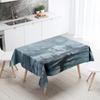 Woods Snow Tablecloth Home Decor Stain Resistant Waterproof Table Decoration Rectangular Kitchen Fireplace Countertop