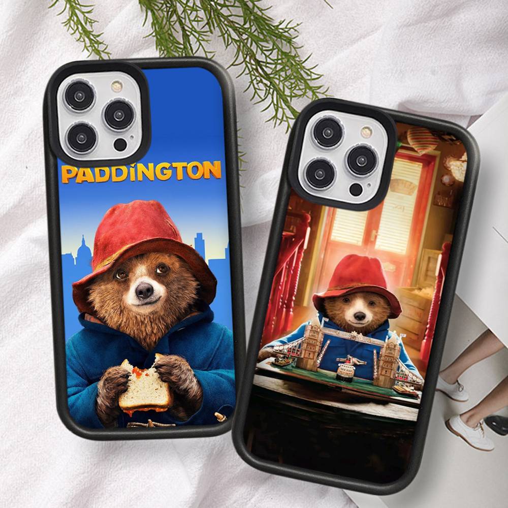 Cute P-Paddington B-BearS Hard Plastic Phone Case For Iphone 17 Air 16 15 14 13 12 11 Pro Max PC TPU Ins Case
