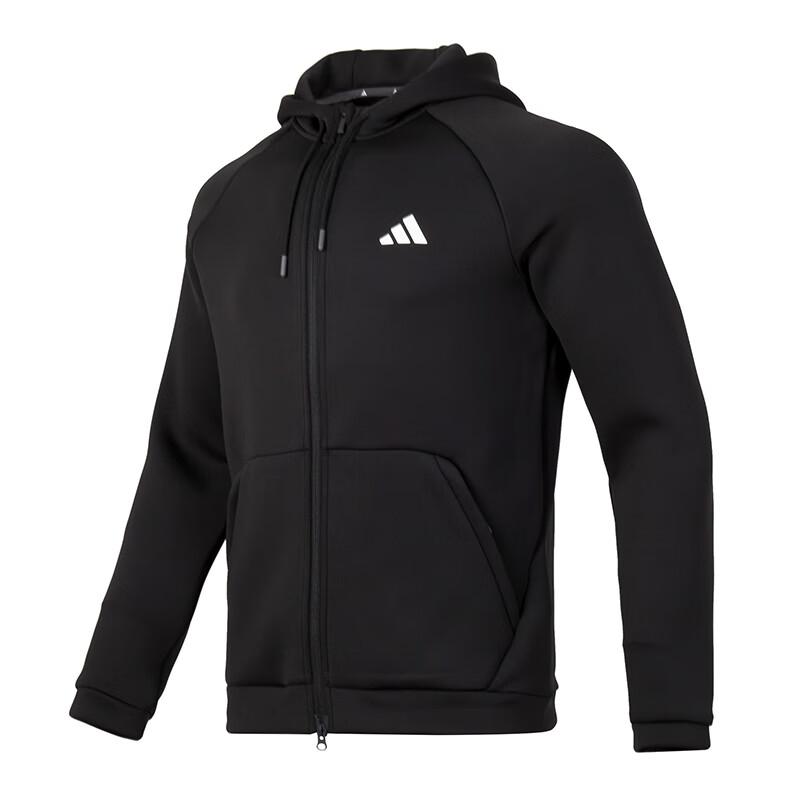 adidas Men s SPACER HD Full-Zip Hooded Jacket Black IX5706 XL