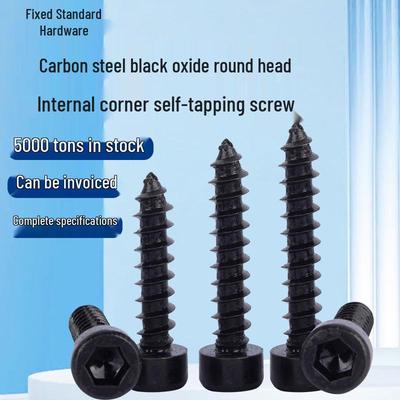 Grade 8.8 High Strength Black Hex Socket Self-Tapping Screw M2*M6 with Cylindrical Head