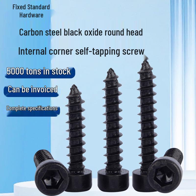 Grade 8.8 High Strength Black Hex Socket Self-Tapping Screw M2*M6 with Cylindrical Head M2*6