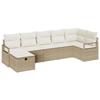 VidaXL Ensemble de canapé de jardin 7 pièces avec coussins beige en rotin synthétique 3359200