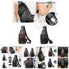 Barnoroo New Men's Casual Chest Bag Fashionable Crossbody Bag With Usb Port Trendy Men's Bag