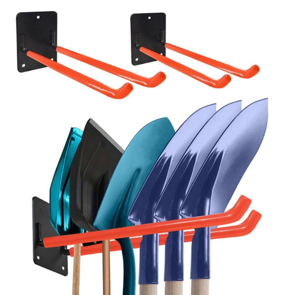 Wall Hook Gardening Tool Storage Rack Wall-mounted Sturdy Garage Storage Hook Multifunctional Large Capacity Yard Tool Rack