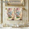 Pastel Fuzzy Windmill Garden Towel, Soft Absorbent Bath Towel, Bunny Bear Bird Floral Print, Quick Dry Decor Hand Towel