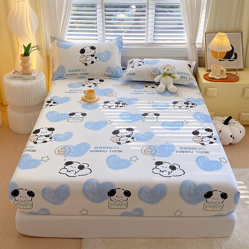 Reine Baumwolle Einzel- und Doppelbett Tasche Matratzenschoner Reine Baumwolle Spannbettlaken Staubdichter Bettschutz