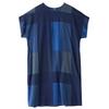 Summer Fat Mm Thin Cotton and Linen Printing Literary Femininity Over the Knee Medium and Long Short-sleeved Dress Women