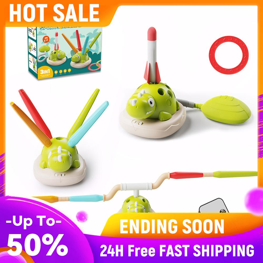 

3 In 1 Children Dinosaur Sports Set Remote Control Musical Jump Game 4 Modes Outdoor Fitness Toys for Indoor Outside Playing China Mainland