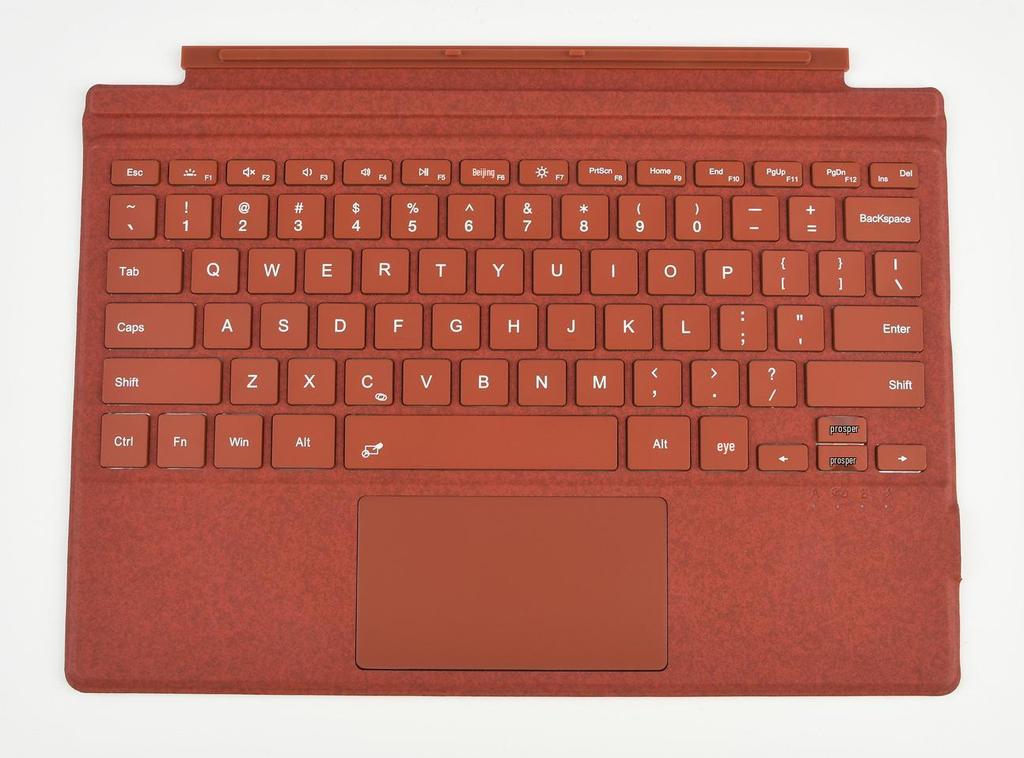 Étui clavier Bluetooth pour Surface Pro avec design magnétique rétroéclairé sept couleurs