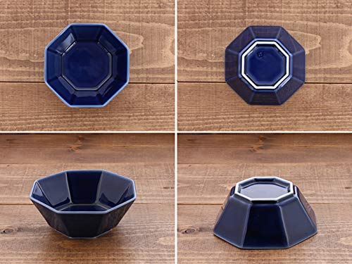 Tableware East Octagonal Bowl 11cm Oct Small Bowl Set of 4 Colors Japanese Tableware Salad Bowl Fruit Bowl Serving Bowl Cafe Tableware Side Dish Bowl