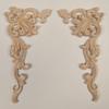 4pcs Wooden Carved Corner Onlay Applique Furniture Mouldings Decal Home Decor Art DIY Ornament Room Decoration