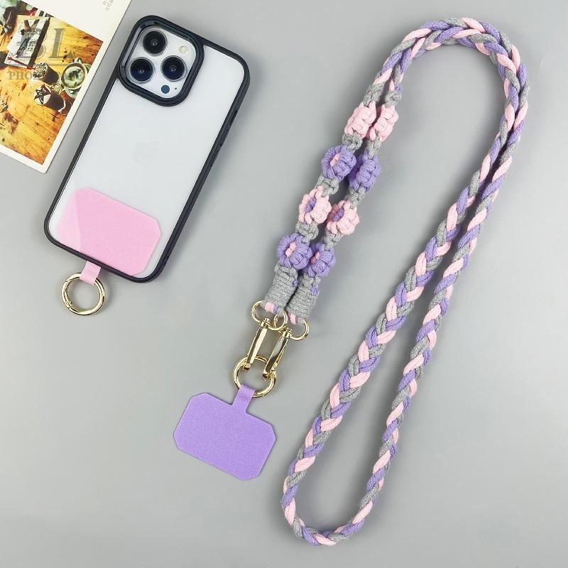 

Japanese daisy handmade mobile phone lanyard, off-road can be woven to the phone hook to the back of the mobile phone lanyard Other