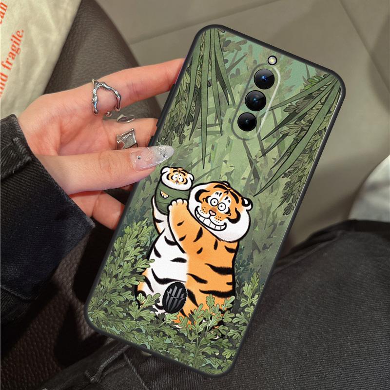 Cartoon Fat Tiger Case For ZTE Nubia RedMagic 11 Air 8 9 10 8S 9S 10S Pro Plus 5G 5S 6 7 6S 7S Pro 10 Air Cover