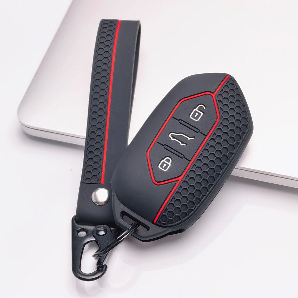 Key Fob Cover for Kia Sportage Ceed Sorento Rio Niro Seltos K5 K3 with Keychain Anti-Scratch Guard Shockproof Protection Soft Grip Texture