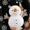 Cute, fluffy Christmas snowman plush toy cushion with a hat and scarf. Soft to the touch, perfect for kids and adults. A great birthday or Christmas