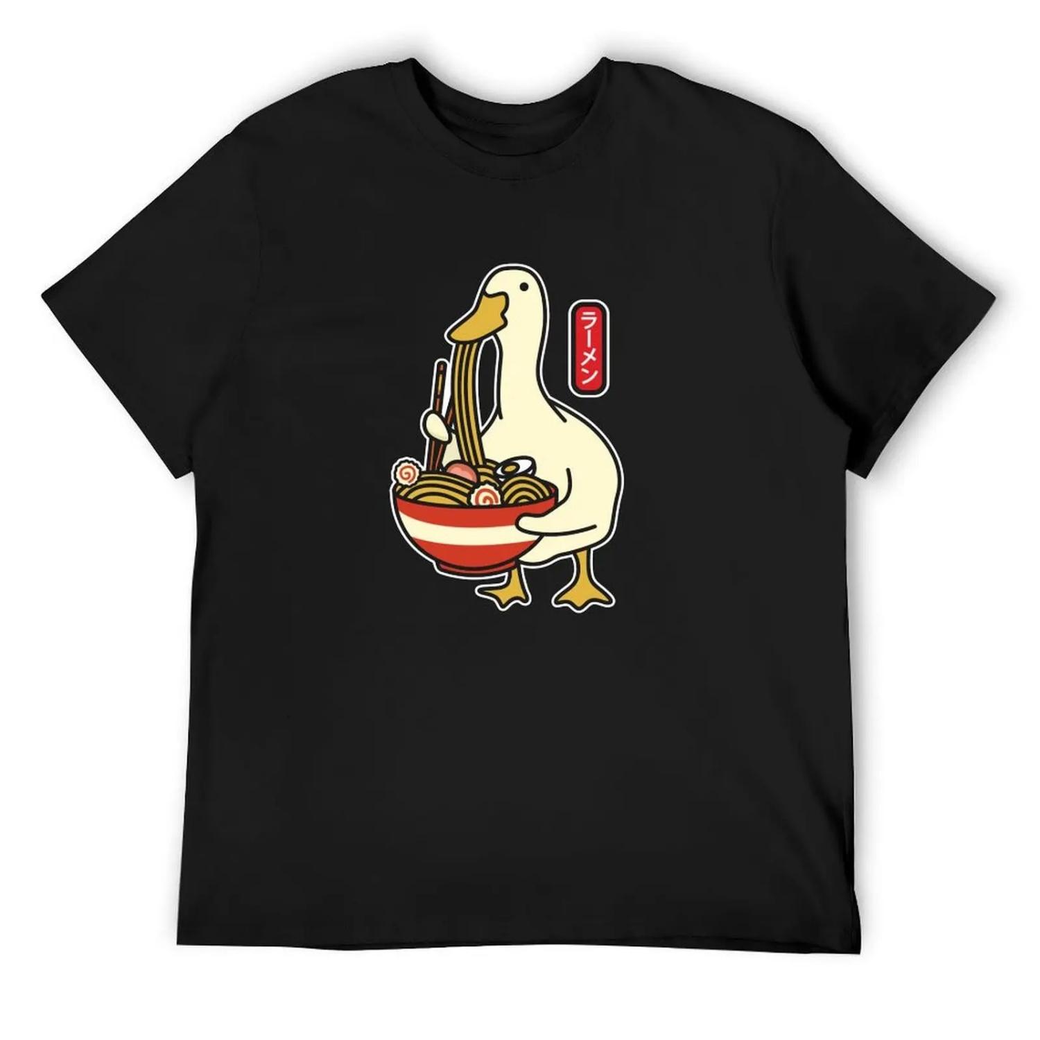 

Goose Ramen Noodles T-Shirt Blouse basketball graphic tees anime kawaii clothes mens t shirt graphic XXXXXL чорний