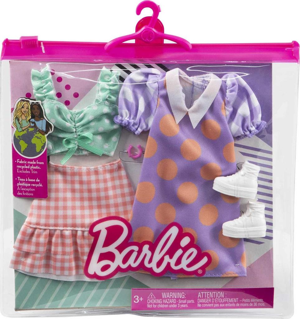 Barbie Fashion Accessories Pack (Purple Polka Dot Dress) HBV70