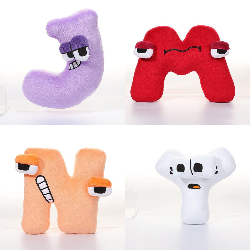 Entzückende Alphabet Lore Buchstabe A Plüschpuppen Babypädagogisches Spielzeug