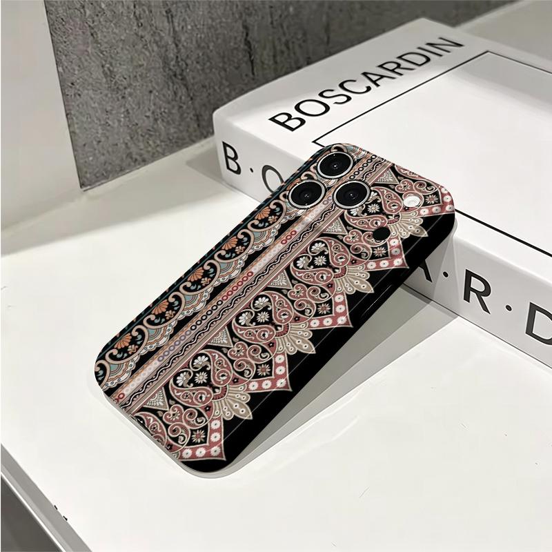 Ethnic Exquisite Decorative Mandala Striped Pattern Graphic Art Film Aesthetic Protective Shockproof Bumper Case For iPhone 13 14 15 16 17 ProMax Plus