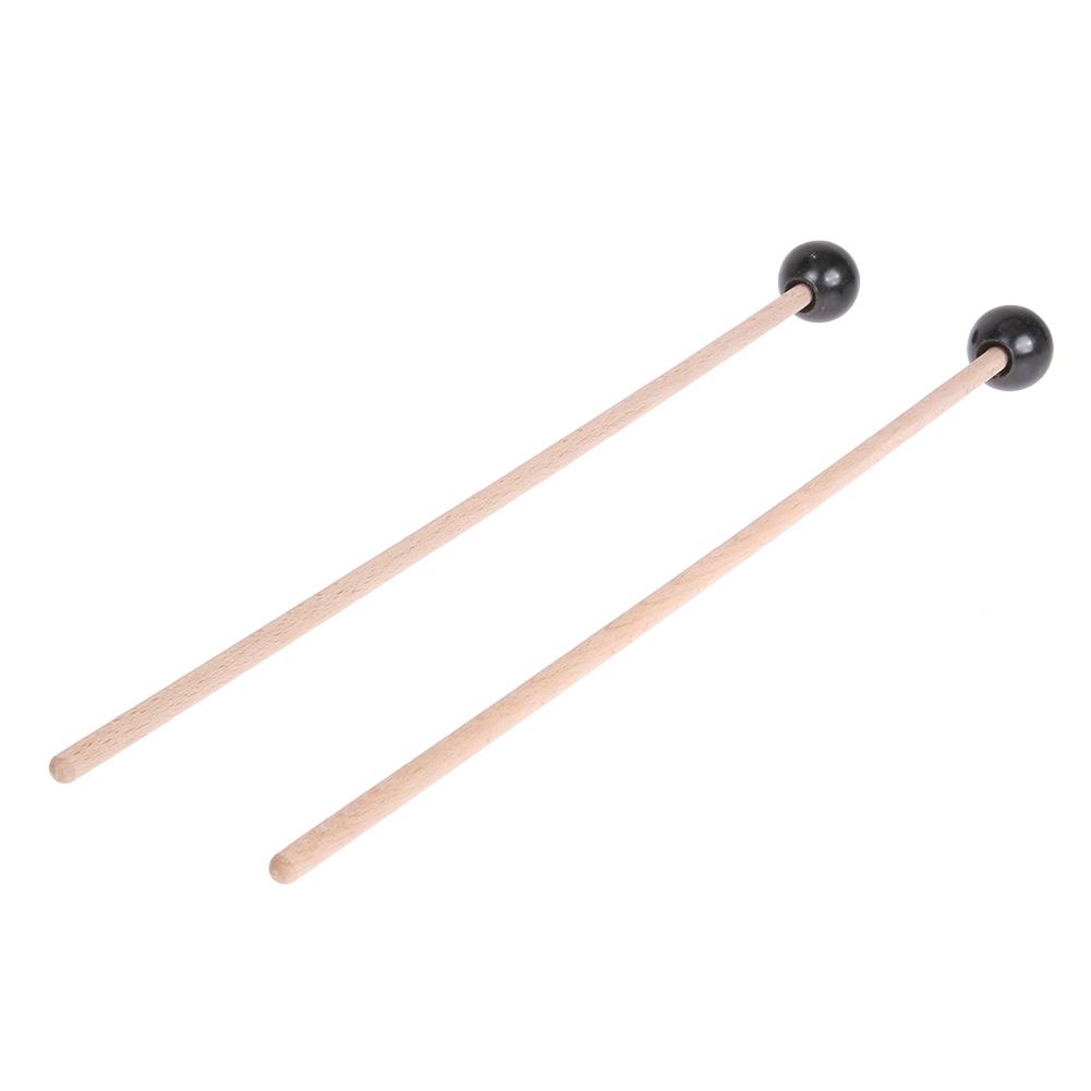 Professional Xylophone Marimba Mallets with Maple Handles 2pcs Wooden Handle Rubber Mallets Percussion Instrument Accessories