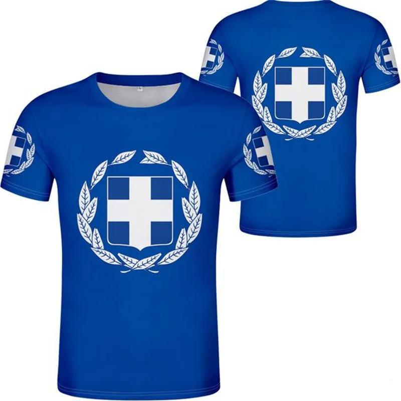 ETST25 Hellas Totem Griekenland Embleem Grafische T-shirts Herenkleding 3D Print Griekse Nationale Vlag T-shirt Mode Streetwear Tops T-shirt M