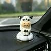 Cute Grass Cow Figure Ugly-cute Car Ornament Emo Center Console Decoration  Center Console